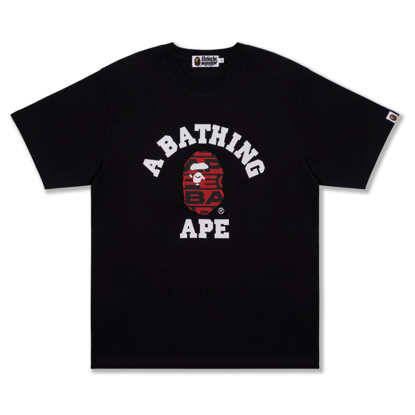 BAPE Lux Sport Pattern College Tee Red