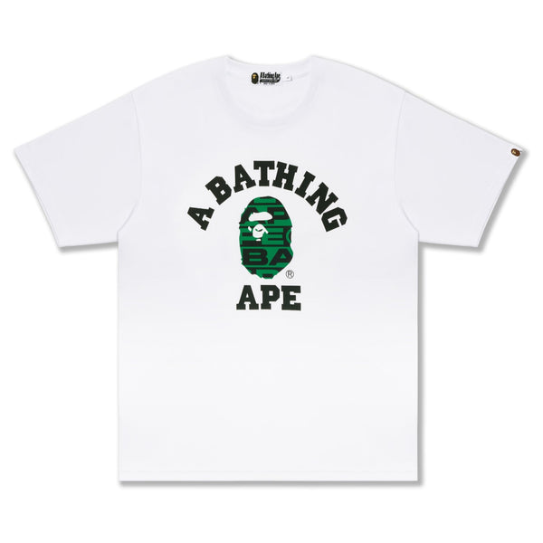 BAPE Lux Sport Pattern College Tee Green