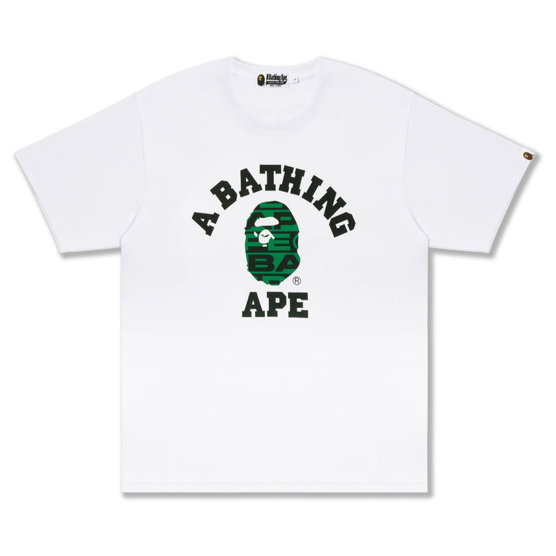 BAPE Lux Sport Pattern College Tee Green