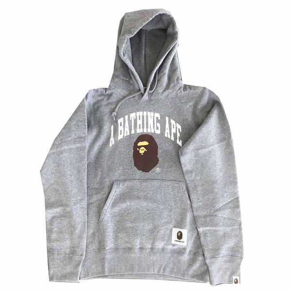 BAPE Happy New Year Hoodie Heather Grey
