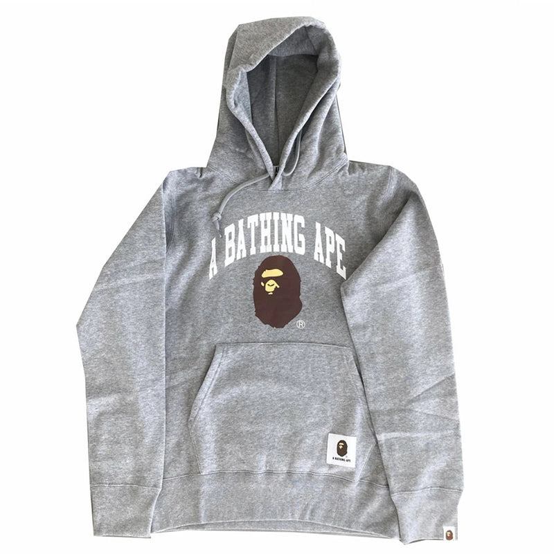 BAPE Happy New Year Hoodie Heather Grey