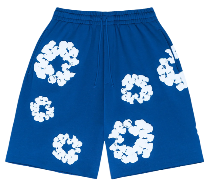 Denim Tears The Cotton Wreath Shorts Royal Blue