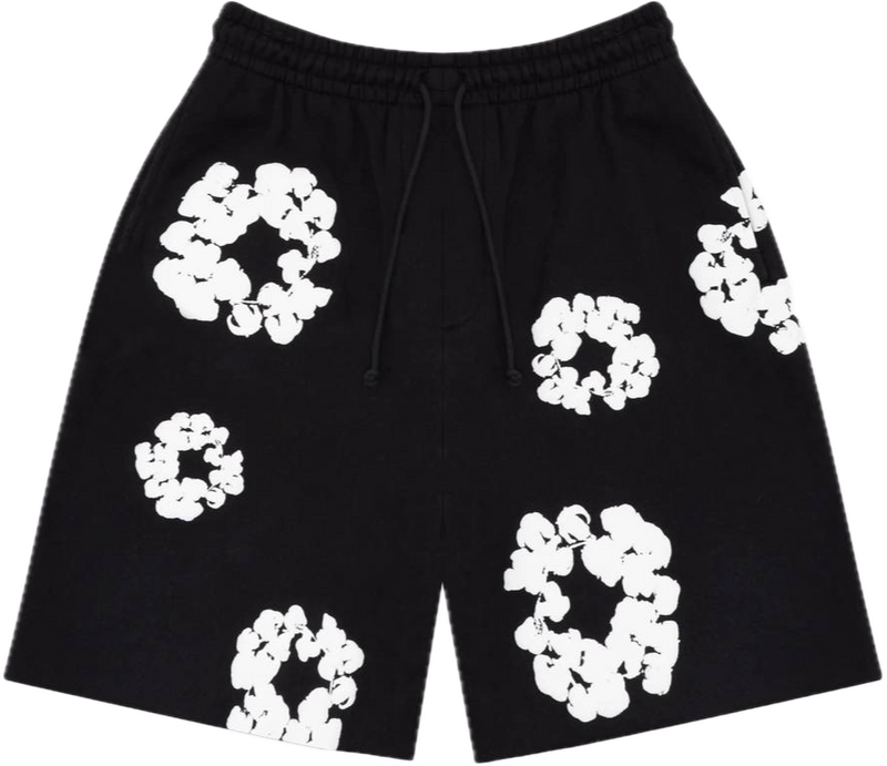 Denim Tears The Cotton Wreath Shorts Black