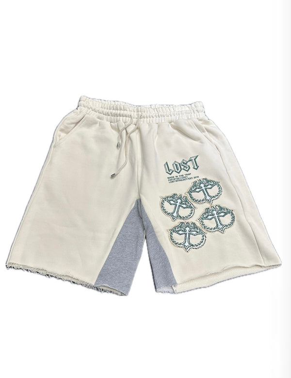 Lost Intricacy Green MITT Sweat shorts white/green