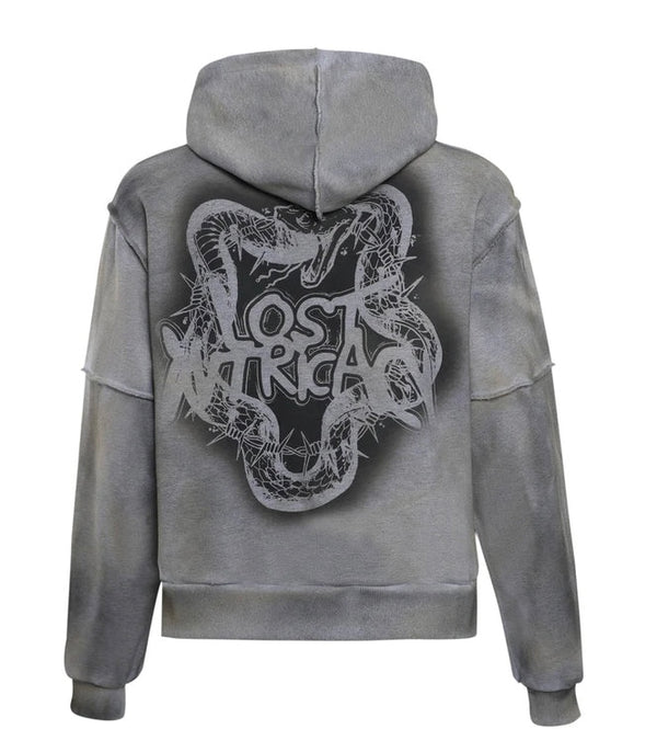 Lost Intricacy "Grey Grunge" Zip Up Hoodie