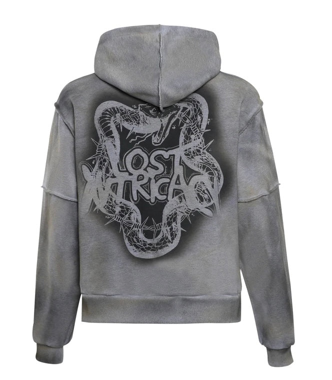Lost Intricacy "Grey Grunge" Zip Up Hoodie