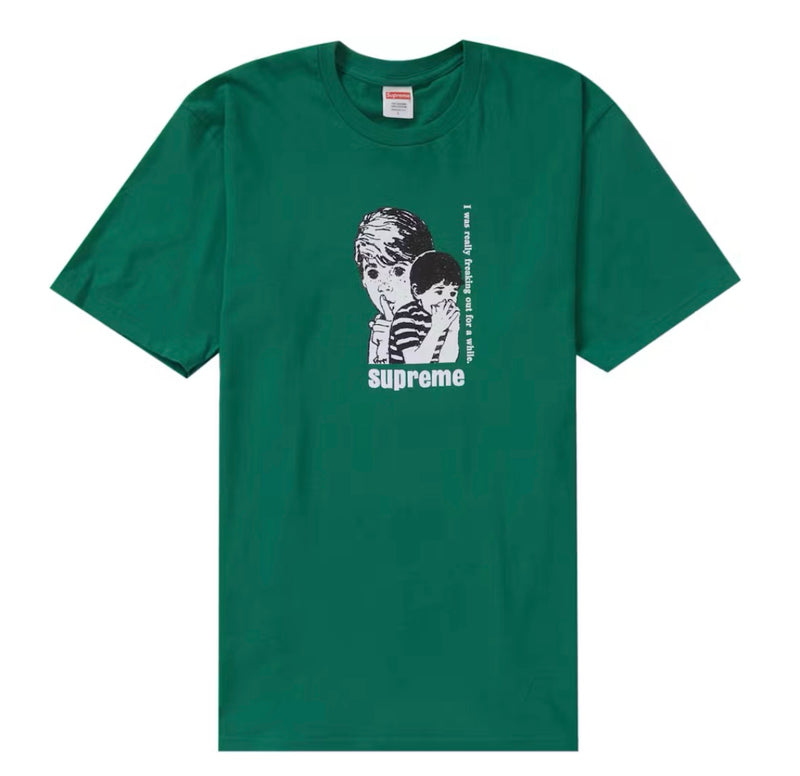 Supreme Freaking Out Tee Pino Chiaro
