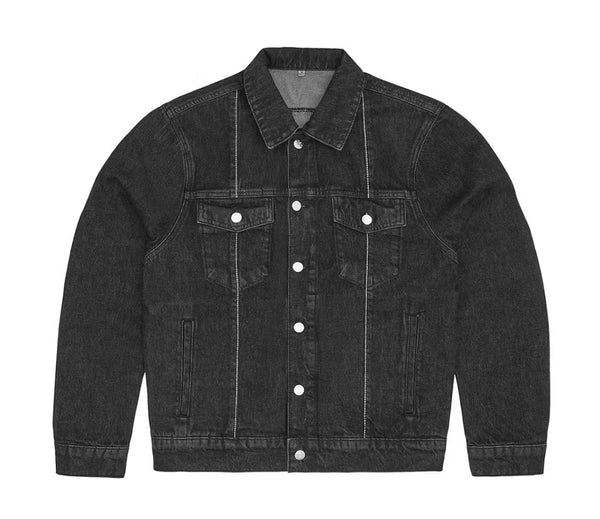 Corteiz C-Star Giacca Denim Stitch- Down Nero