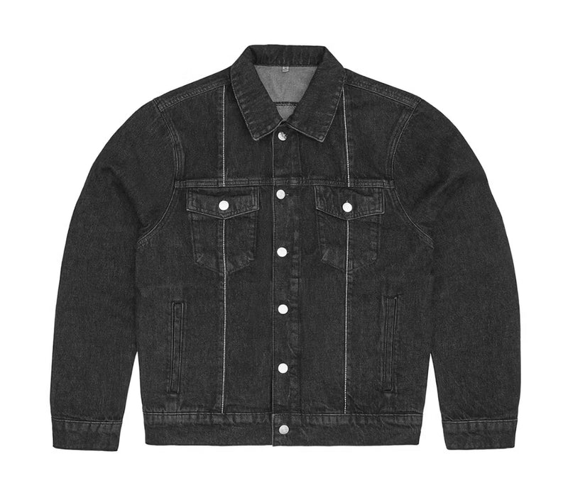 Corteiz C-Star Giacca Denim Stitch- Down Nero