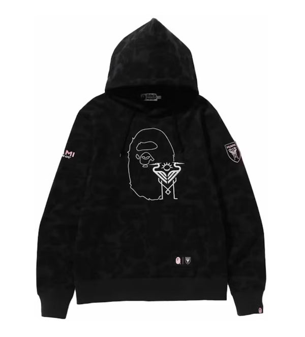 BAPE x Inter Miami CF Mimetico Felpa Pullover Nero