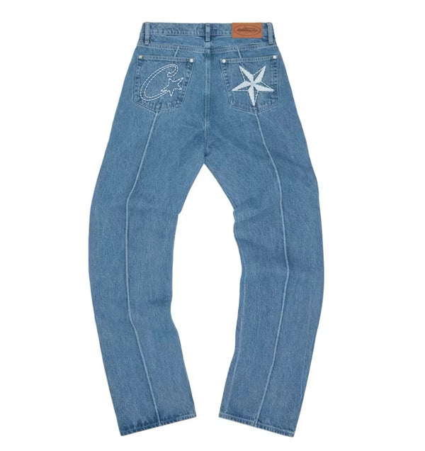 Jeans Corteiz C-Star Denim blu