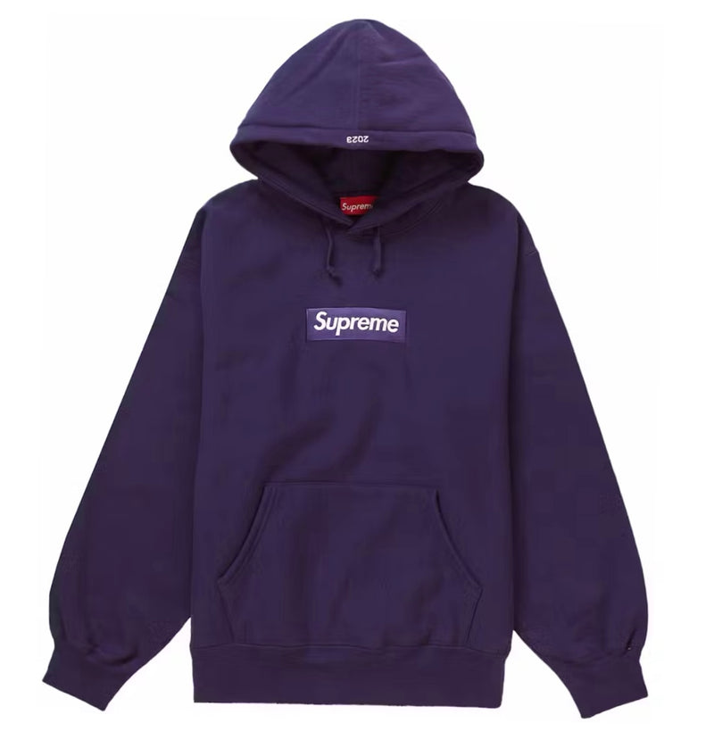 Felpa Supreme Box Logo Hooded
(FW23) viola scuro