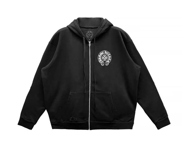 Chrome Hearts Chengdu Exclusive Horseshoe Zip felpa con cappuccio