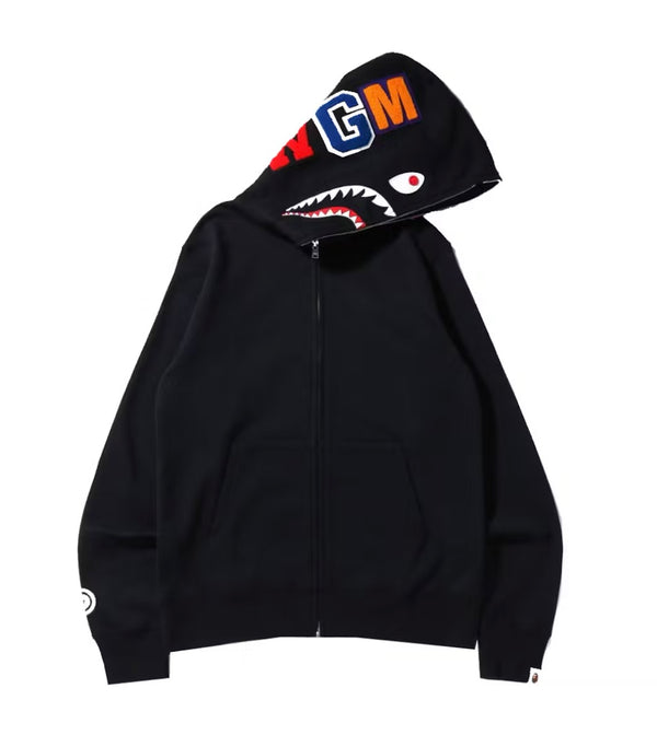 Felpa BAPE Shark Full Zip (SS22) nero