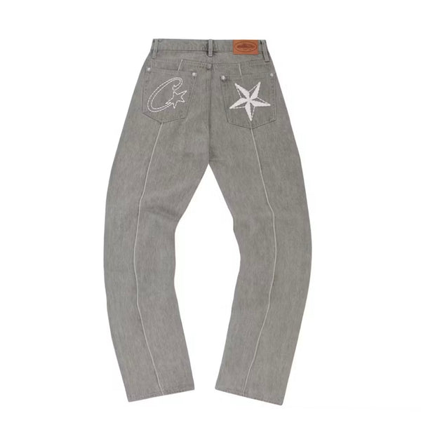 Jeans Corteiz C-Star Denim grigio