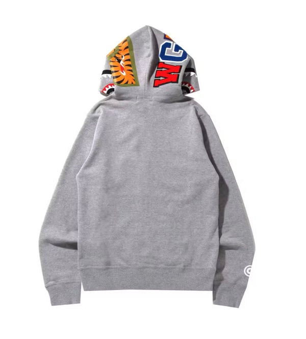 BAPE Shark Felpa con cappuccio e zip intera (SS22) Grigio