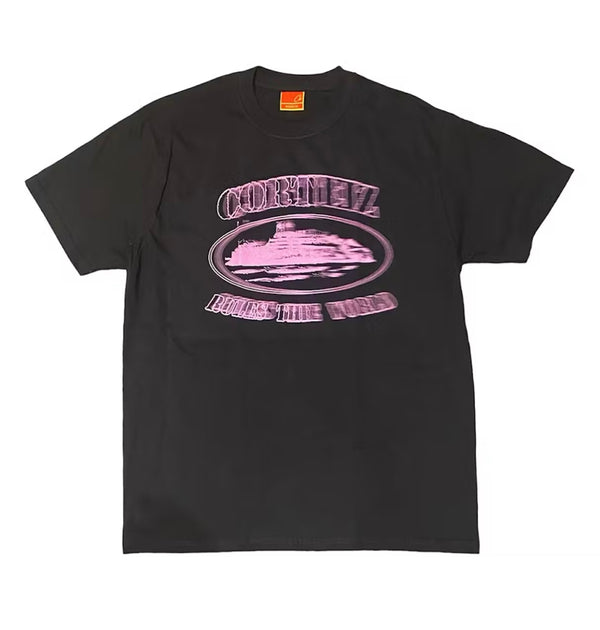 Corteiz Rosa Blur Alcatraz T-shirt Nero