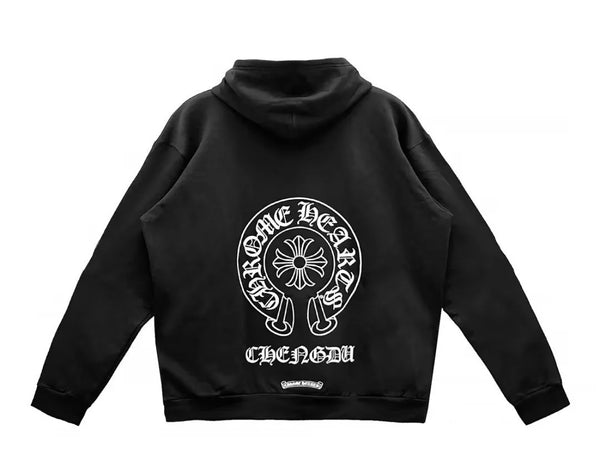 Chrome Hearts Chengdu Exclusive Horseshoe Zip felpa con cappuccio