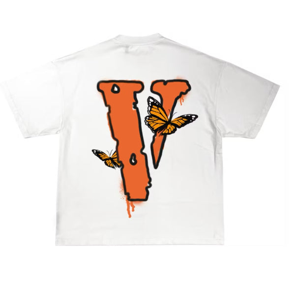 Juice Wrld x Vlone Butterfly T-shirt White