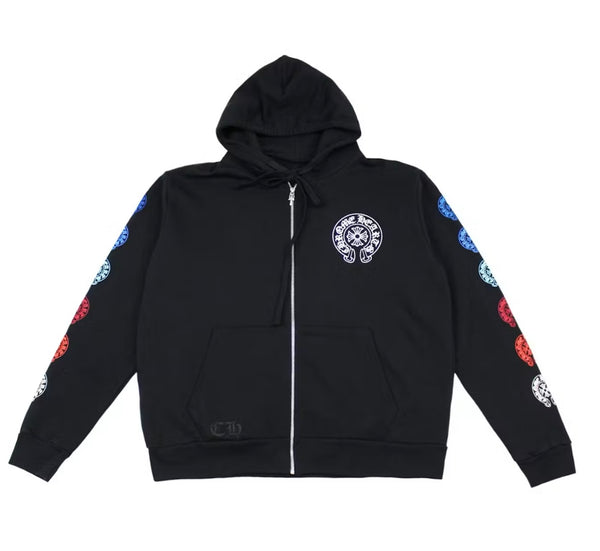 Chrome Hearts Multi colore
Horseshoe Logo Zip Up Felpa Con Cappuccio Nero