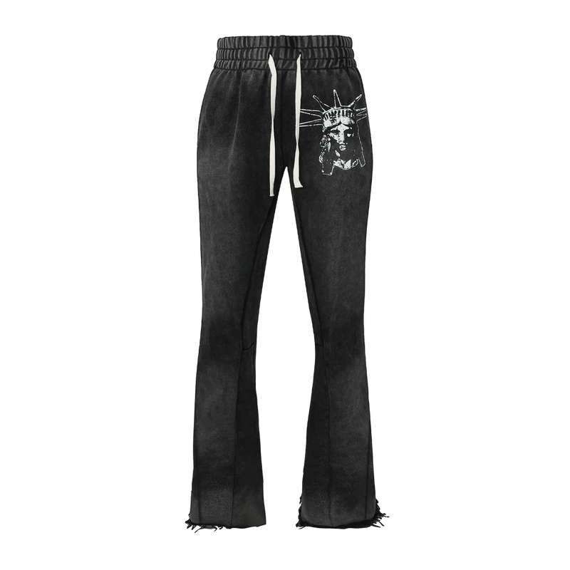 Lost intricacy "Black" Flare Sweatpants
