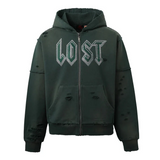 Lost Intricacy 'Rhinestone' Emerald Hoodie