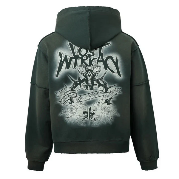 Lost Intricacy 'Rhinestone' Emerald Hoodie