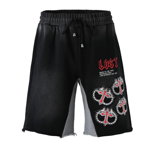 Lost Intricacy ‘MITT’ Sweat Shorts Black/Red