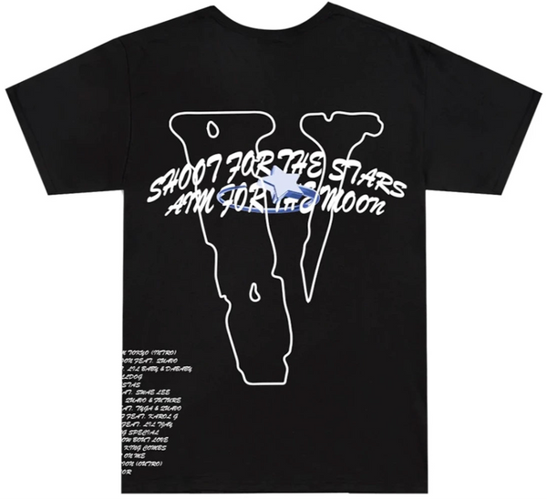 Pop Smoke x Vlone Tracklist Tee Black