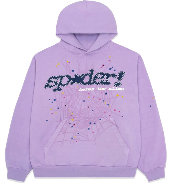 Sp5der Acai Hoodie Purple