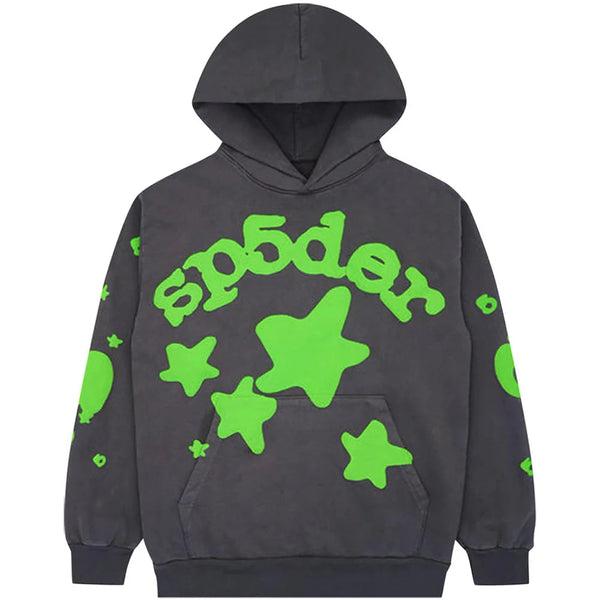 Sp5der Beluga Hoodie Grey/Green