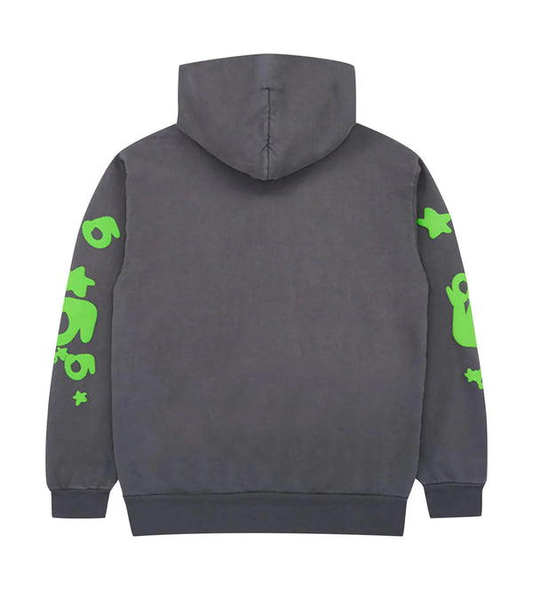 Sp5der Wait Web Hoodie Slate Grey
