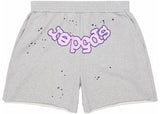 Sp5der OG Web Logo Sweat Short Grey