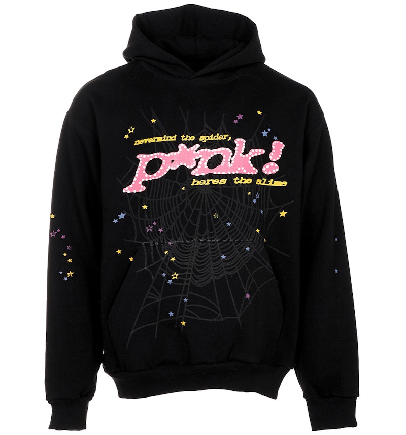Sp5der P*nk Hoodie Black