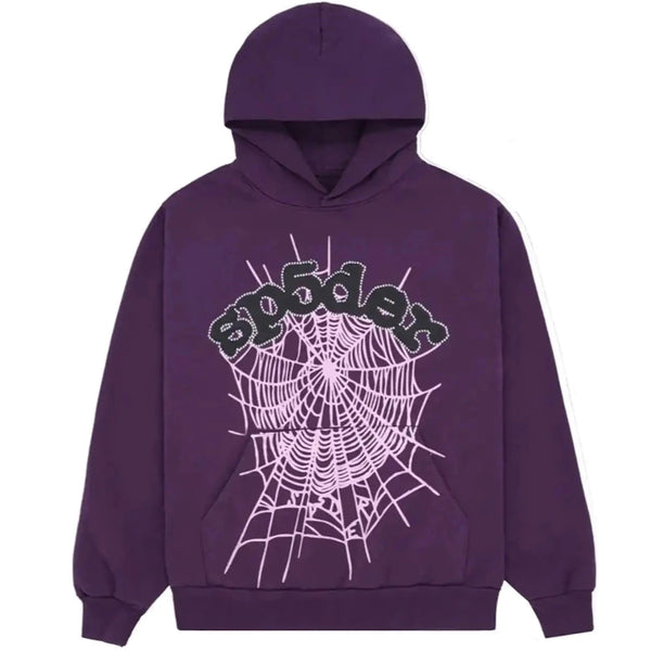 Sp5der Web Hoodie Purple