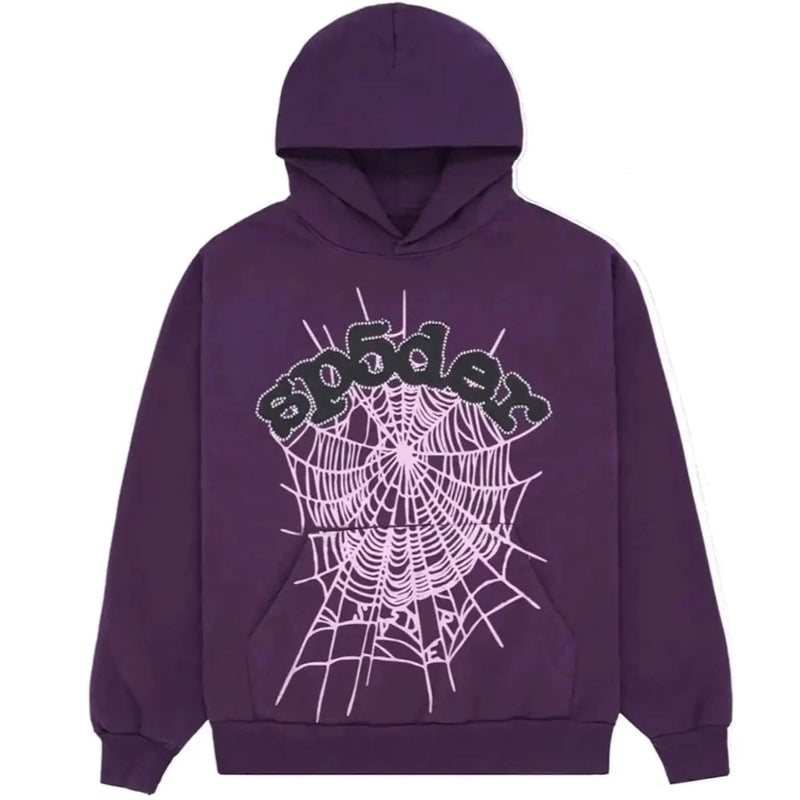 Sp5der Web Hoodie Purple
