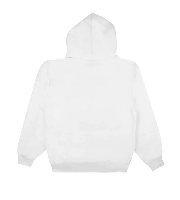 Sp5der OG Rhinestone Logo Hoodie White