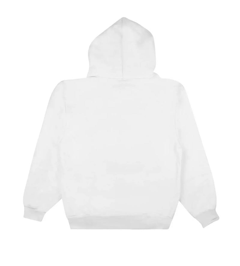 Sp5der OG Rhinestone Logo Hoodie White