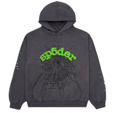 Sp5der Wait Web Hoodie Slate Grey