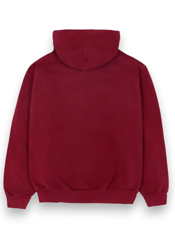 Sp5der Logo Hoodie Maroon